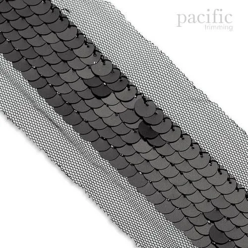 70mm Layered Sequin Border : 310053SQ (3 Colors Available)