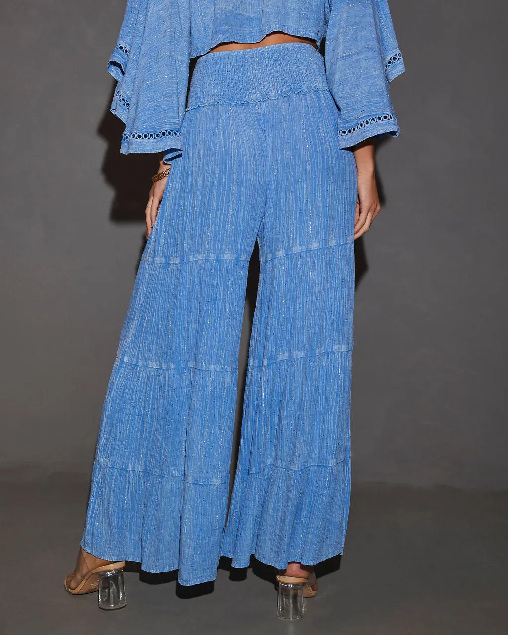 Adria High Rise Tiered Wide Leg Pants