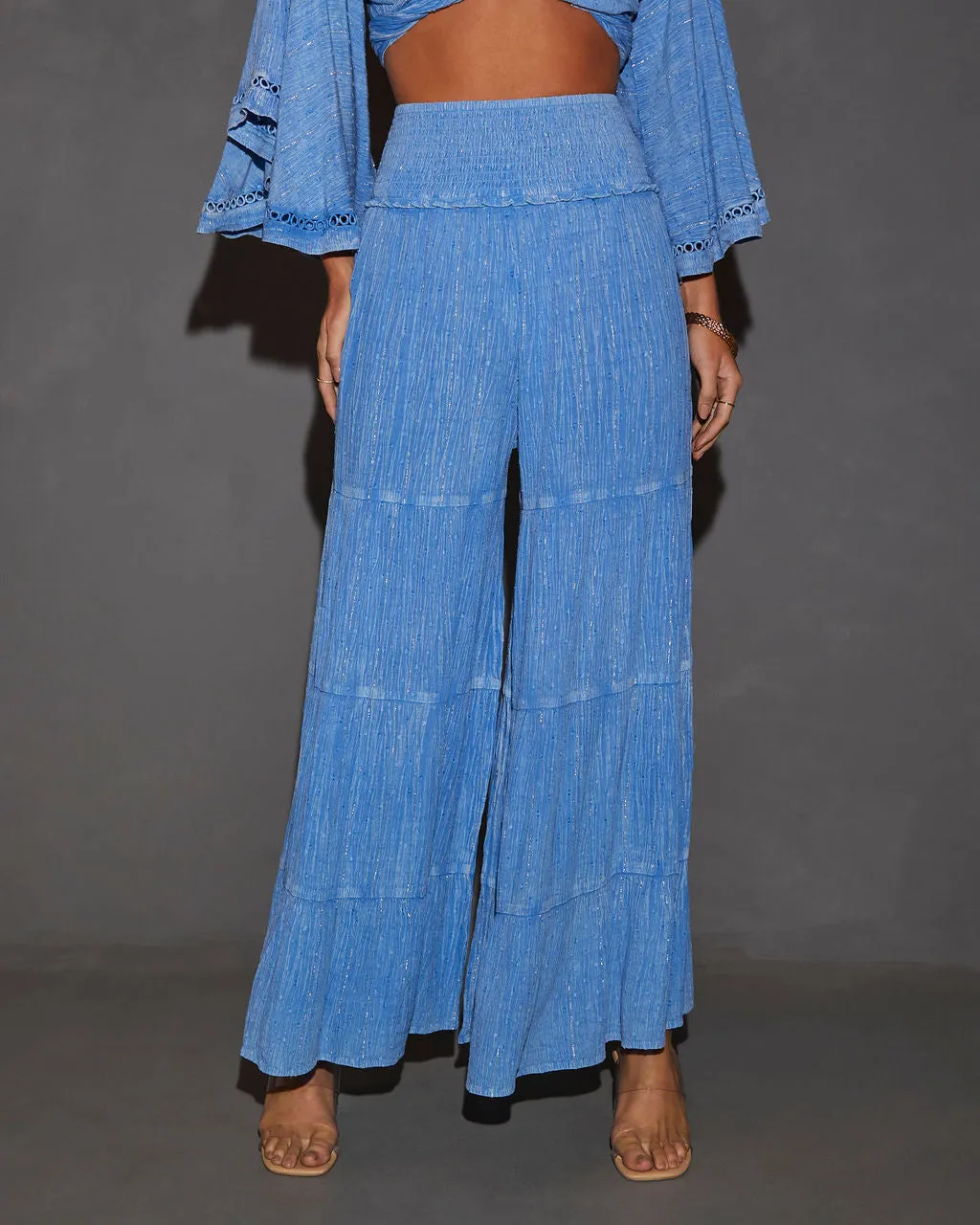 Adria High Rise Tiered Wide Leg Pants