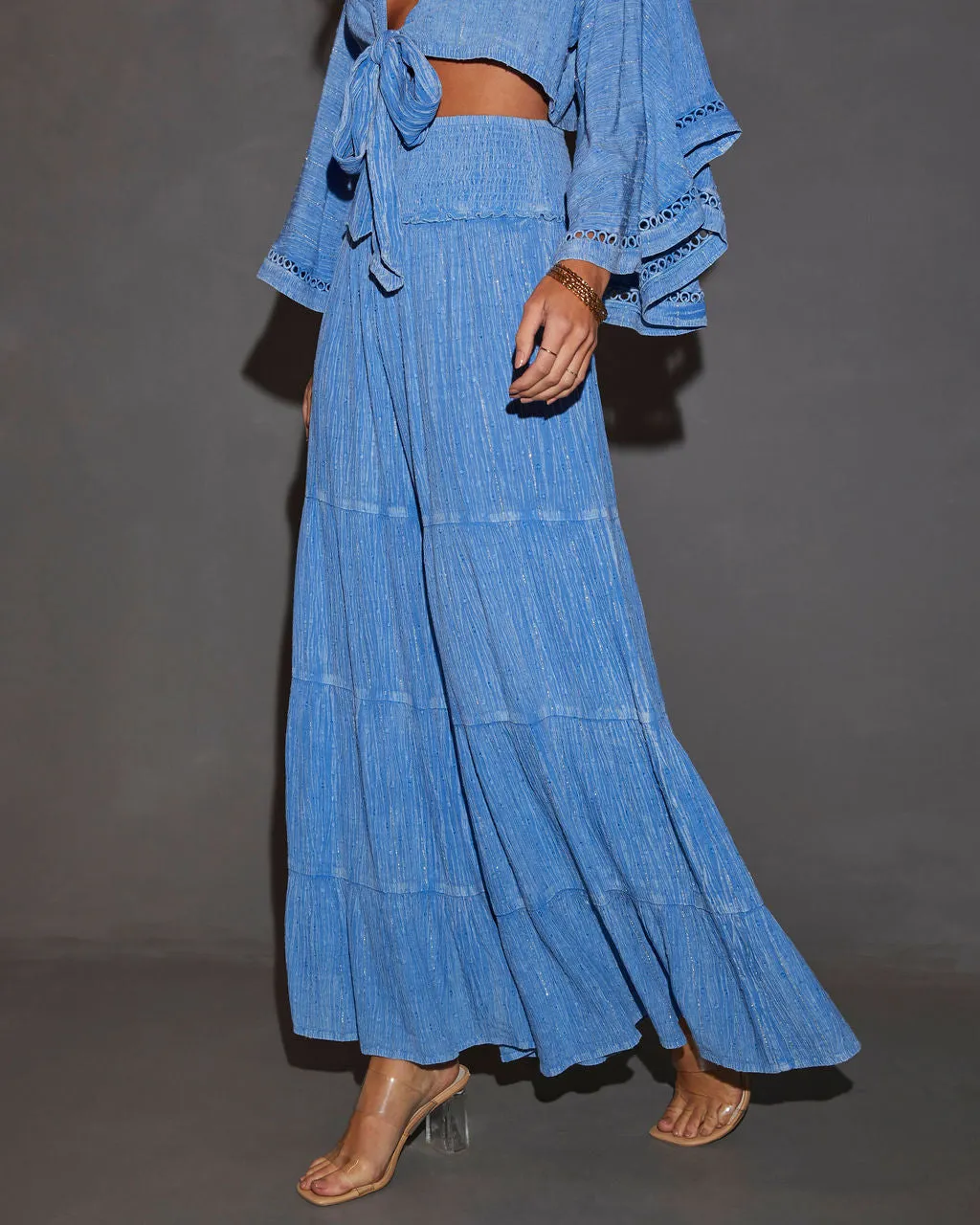 Adria High Rise Tiered Wide Leg Pants