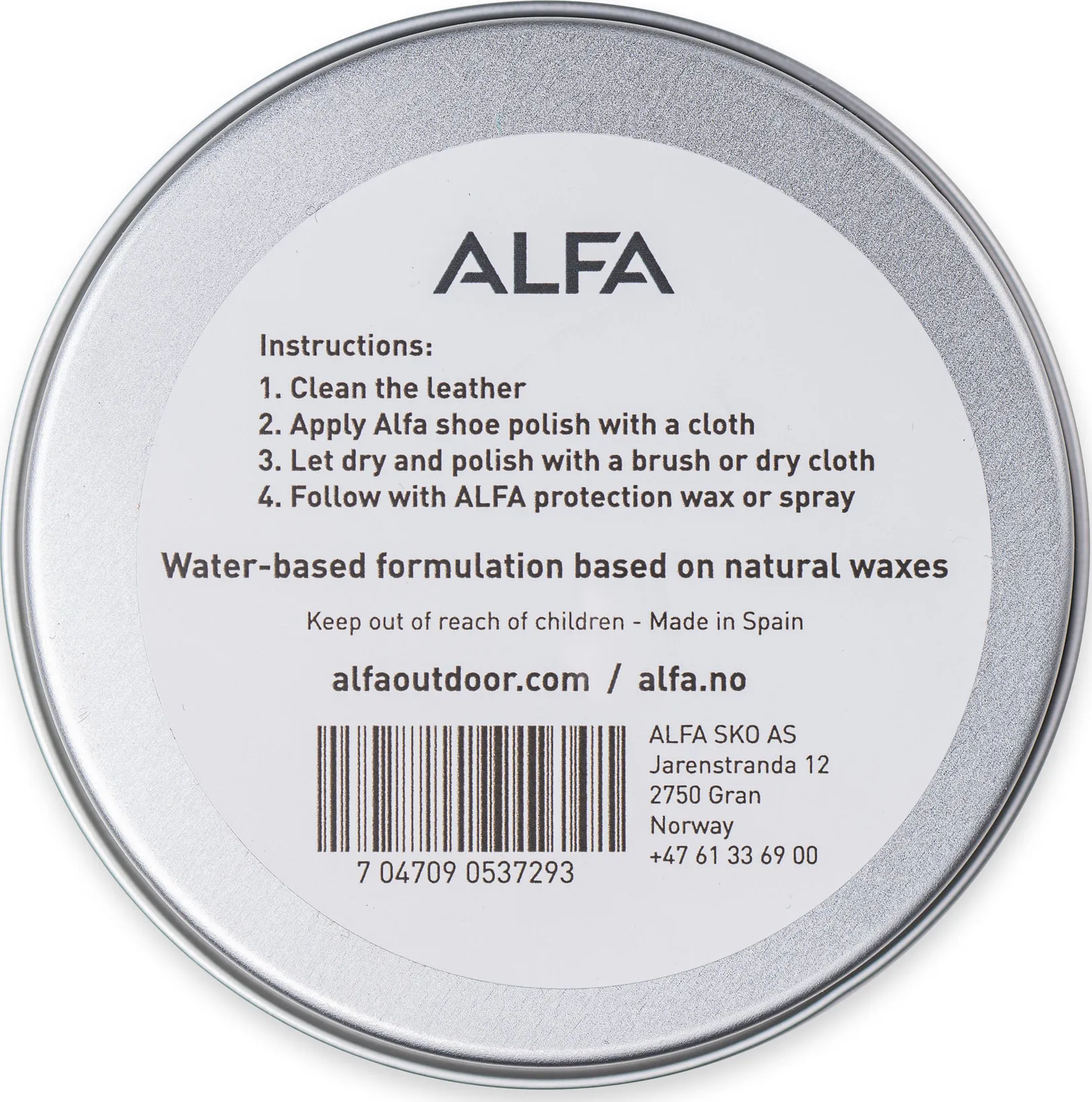 Alfa Alfa Shoe Care Polish Black | Buy Alfa Alfa Shoe Care Polish Black here | Outnorth