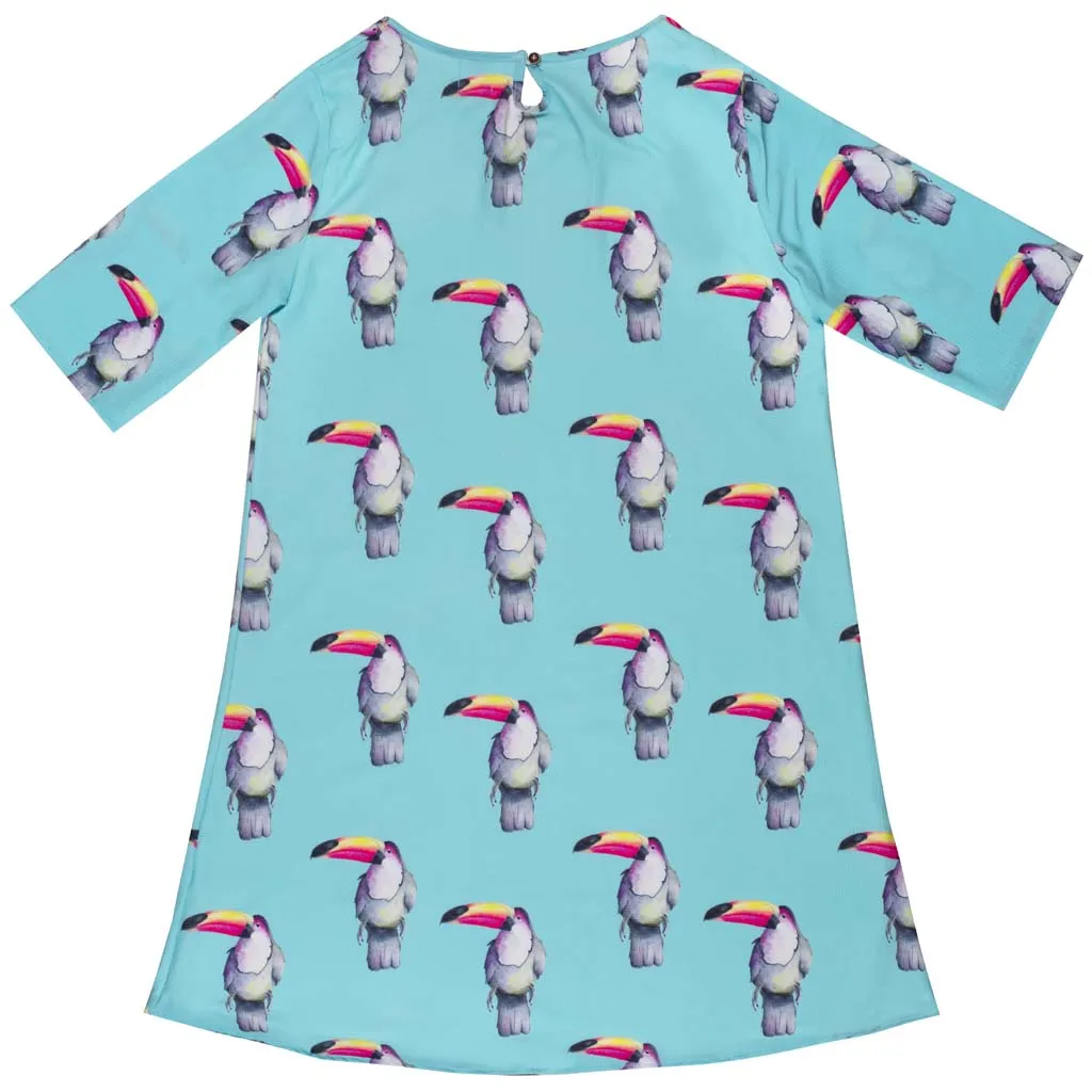 Aqua Green Toucan Women's Shift Dress