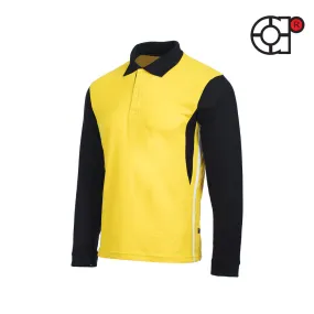 ARORA LONG SLEEVE LACOSTE HONEYCOMB POLO (YELLOW)