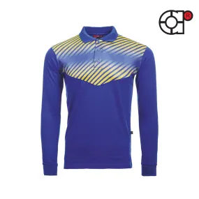 ARORA LONG SLEEVE SUBLIMATION COTTON POLO (ROYAL BLUE)