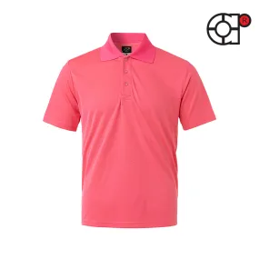 ARORA SHORT SLEEVE MINI EYELET MICROFIBER POLO (MAGENTA)