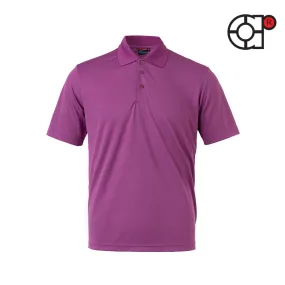 ARORA SHORT SLEEVE MINI EYELET MICROFIBER POLO (PURPLE)