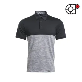 ARORA SHORT SLEEVE SPANDEX GOLFER POLO (GREY/BLACK)