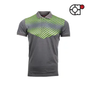 ARORA SHORT SLEEVE SUBLIMATION COTTON POLO (CHARCOAL)