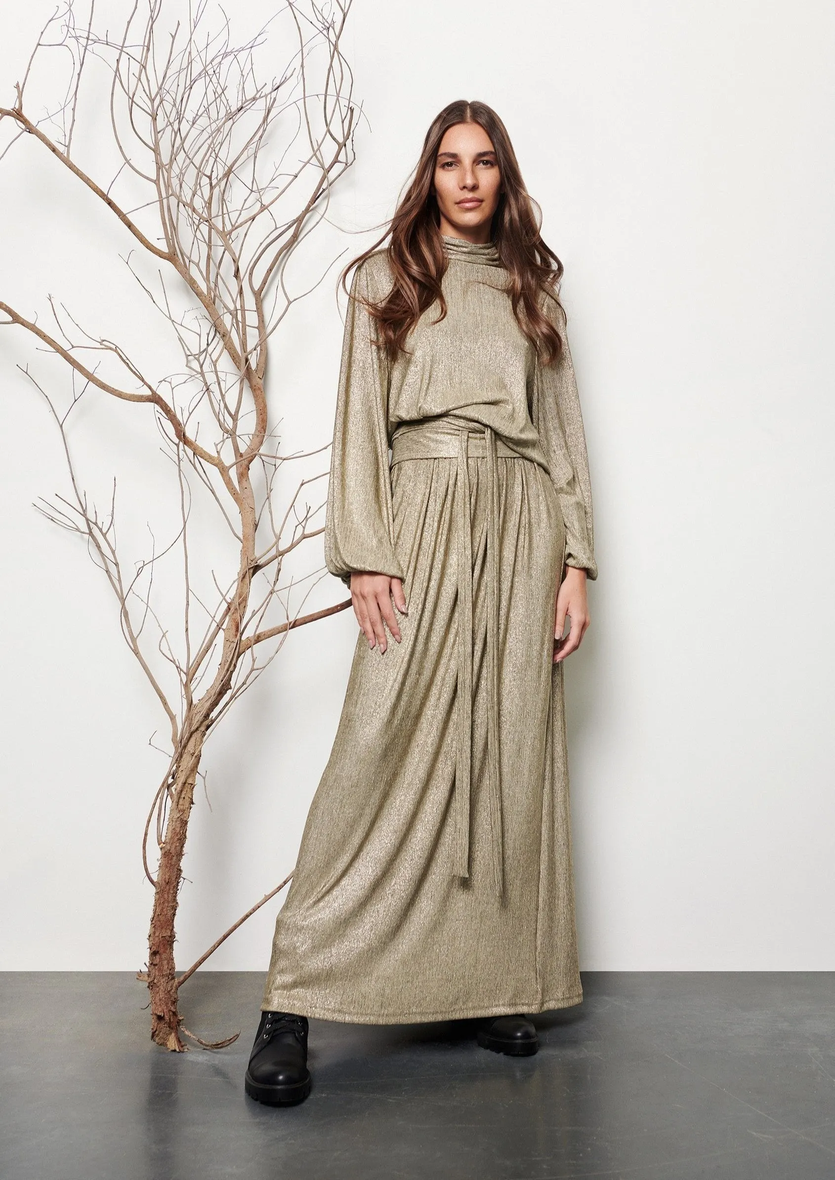 Asymmetric jersey dress