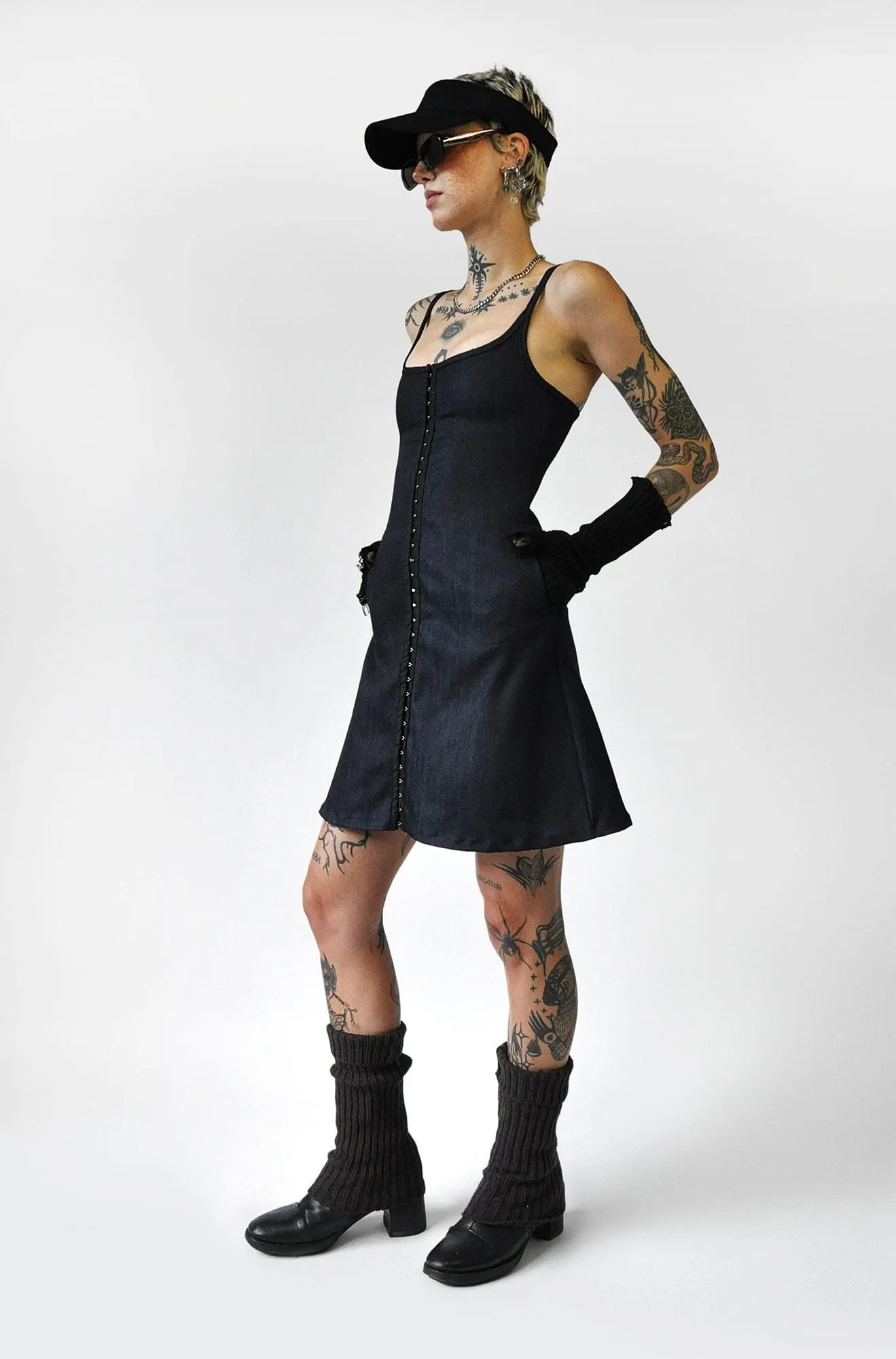 Athena Dress - Limited Edition Stretch Denim [Last Large]