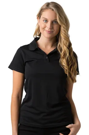 Be Seen Ladies Plain Polo Shirt With Herringbone Tape At Neck (The Piranha)