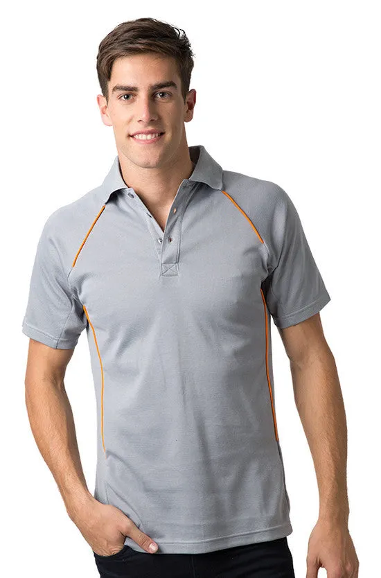 Be Seen Men's Polo Shirt With Contrast Piping (BSP36)