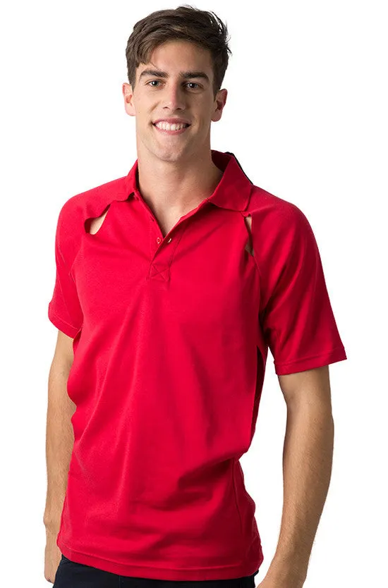 Be Seen Men's Polo Shirt With Contrast Piping (BSP36)