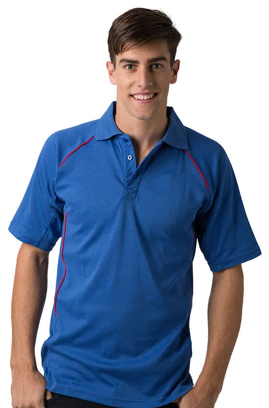 Be Seen Men's Polo Shirt With Contrast Piping (BSP36)
