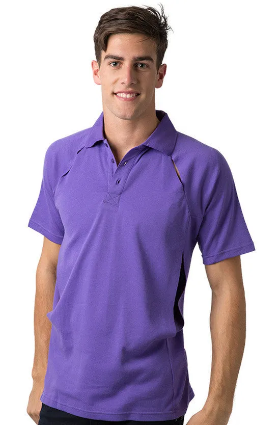 Be Seen Men's Polo Shirt With Contrast Piping (BSP36)