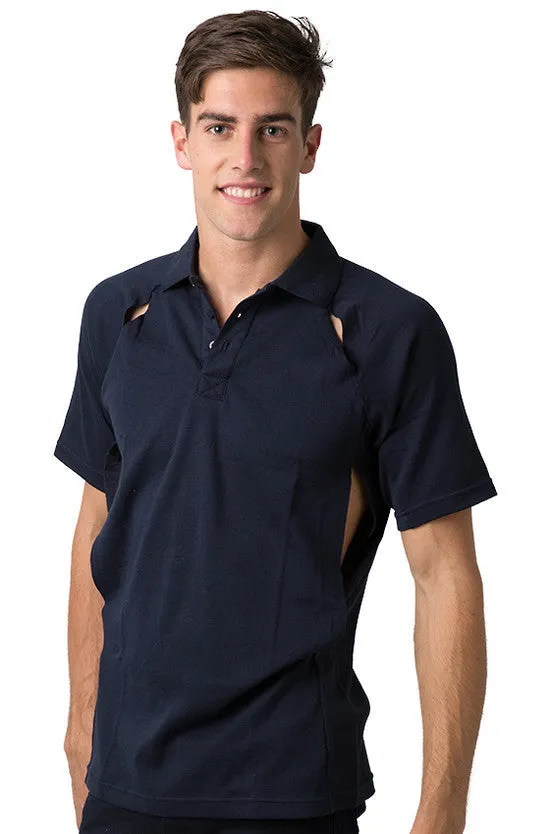 Be Seen Men's Polo Shirt With Contrast Piping (BSP36)