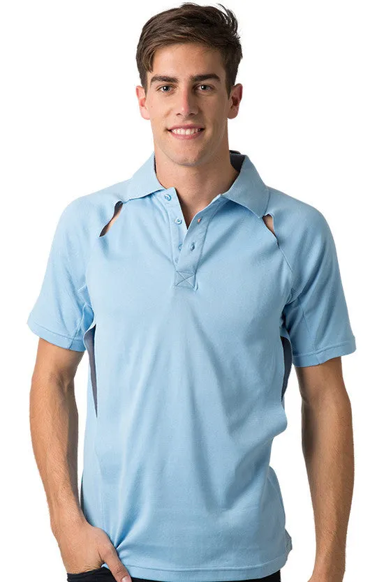 Be Seen Men's Polo Shirt With Contrast Piping (BSP36)