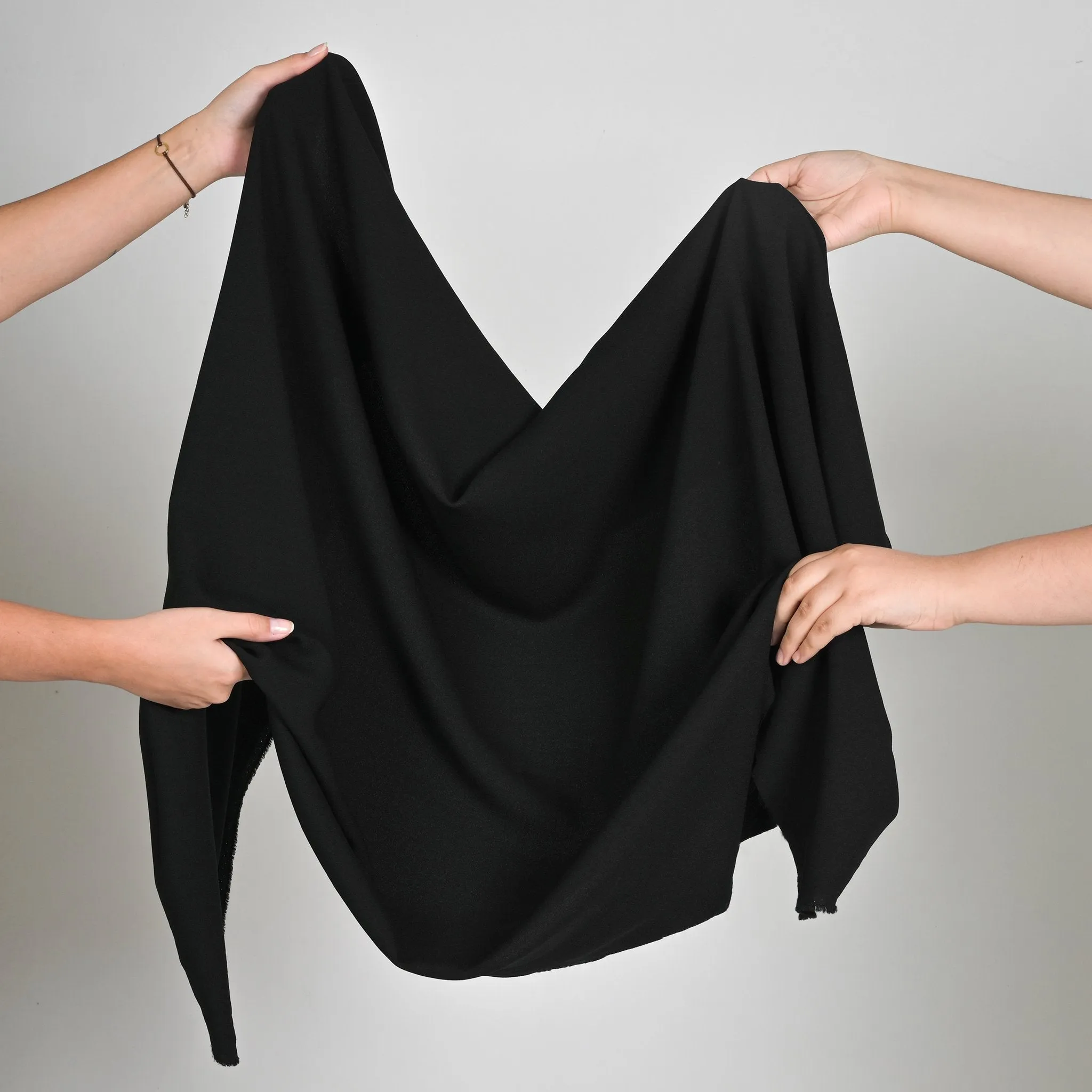Black Crepe Fabric 2494