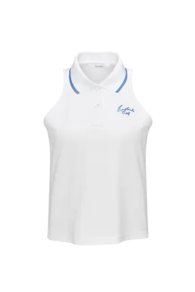 Bright White Women's Pique Halter Polo
