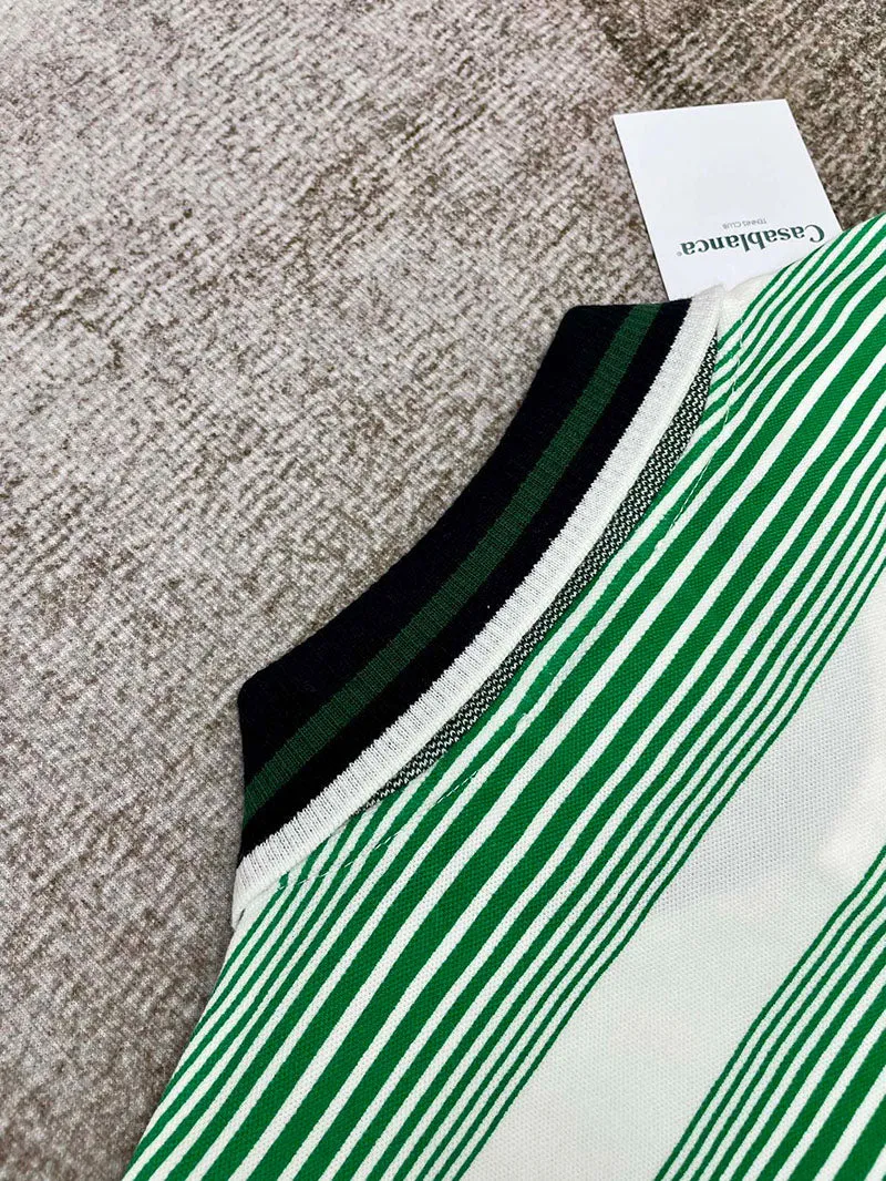 CASABLANCA  Gradient Stripe Interlock Polo Shirt