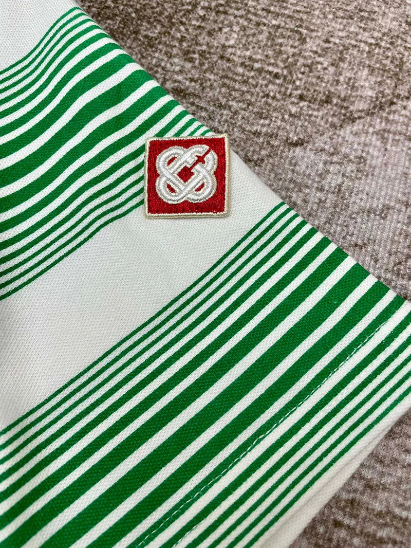 CASABLANCA  Gradient Stripe Interlock Polo Shirt