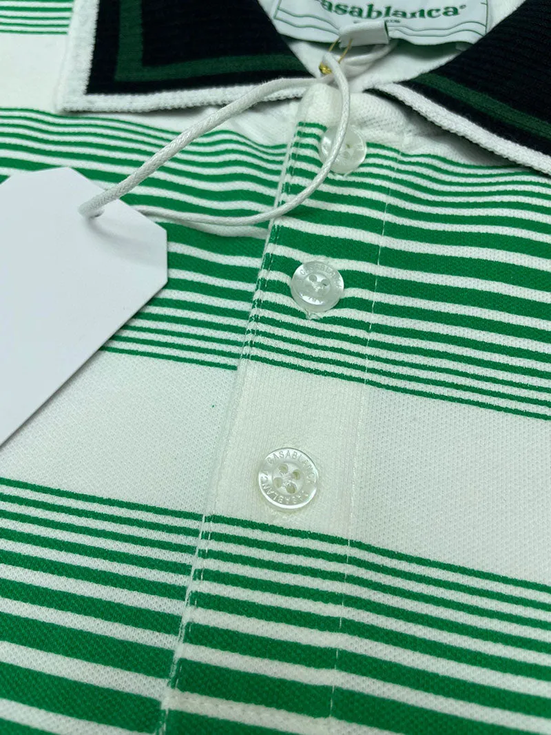 CASABLANCA  Gradient Stripe Interlock Polo Shirt