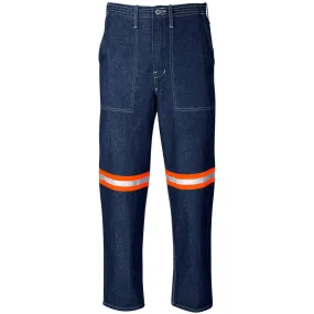 Cast Premium 100% Cotton Denim Pants - Reflective Legs - Orange Tape