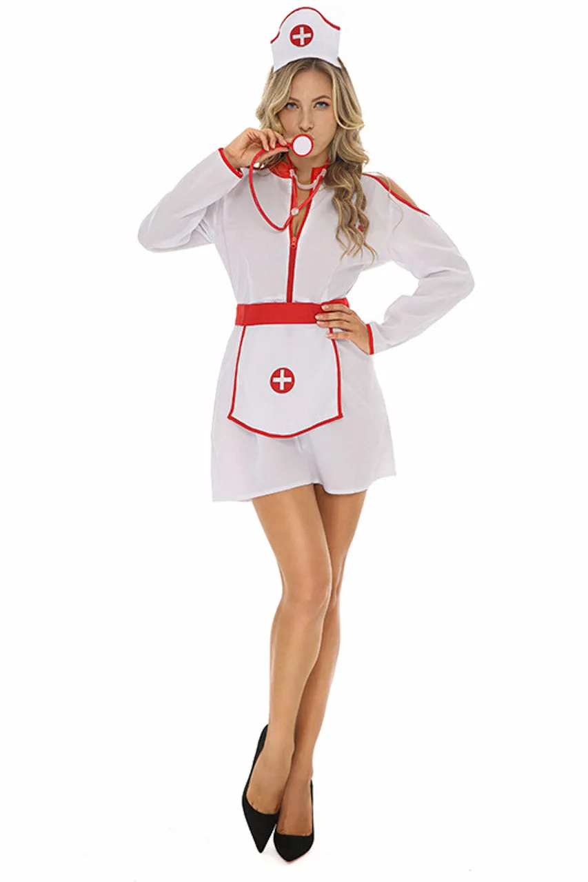 Cold Shoulder Nurse Costume