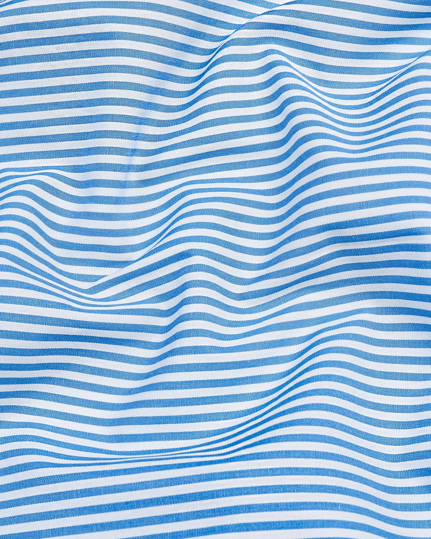 Columbia Blue With White Stripe Designer Cotton Shirt