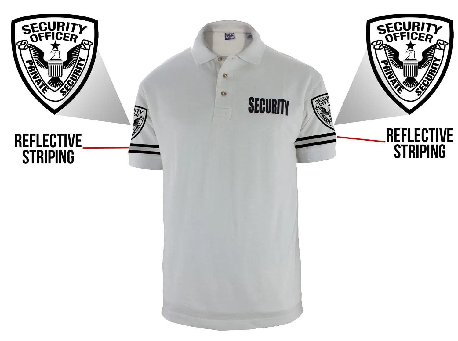 Customizable Poly Cotton Security Polo Shirt