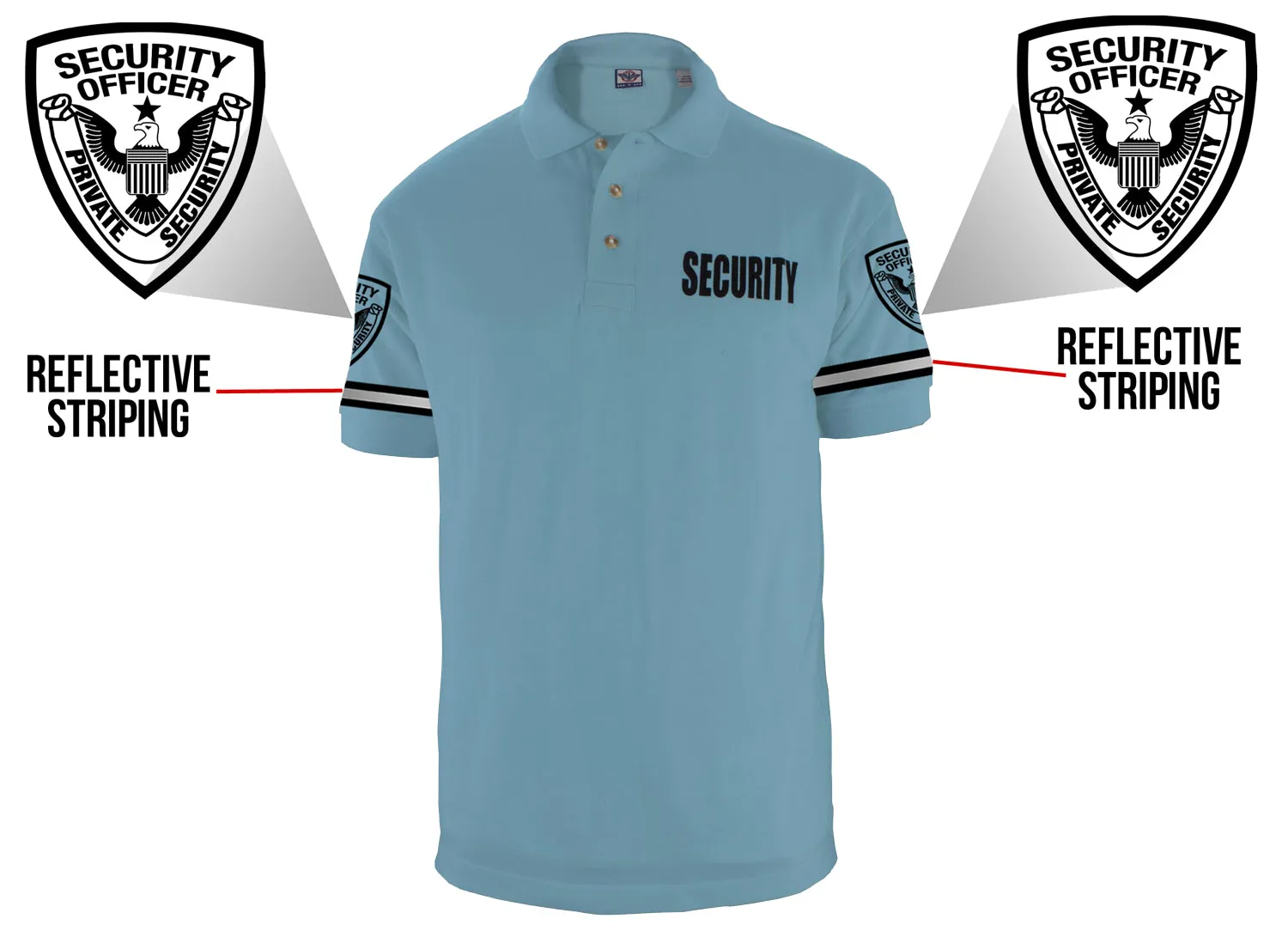 Customizable Poly Cotton Security Polo Shirt