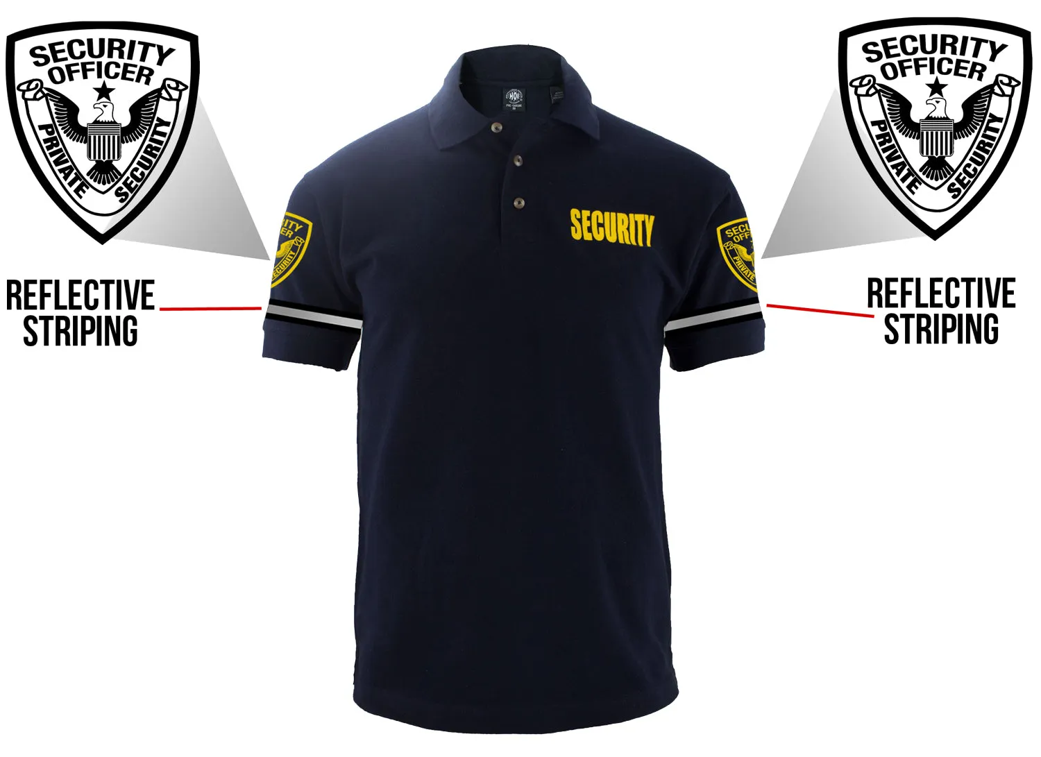 Customizable Poly Cotton Security Polo Shirt