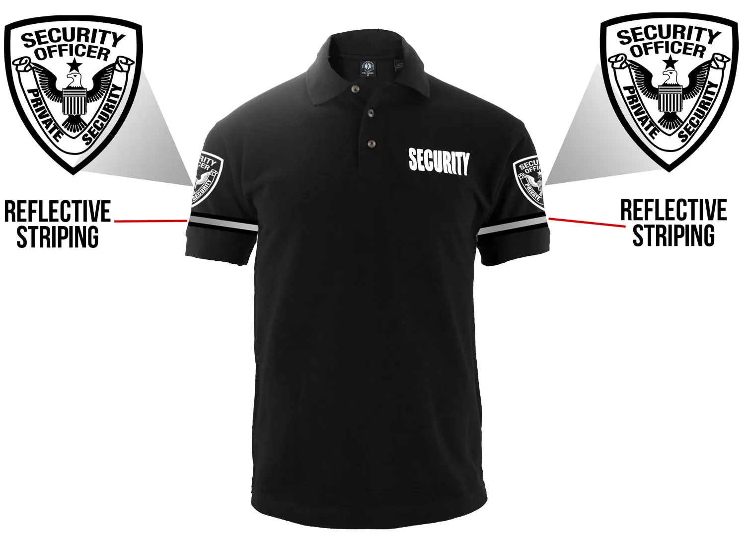 Customizable Poly Cotton Security Polo Shirt