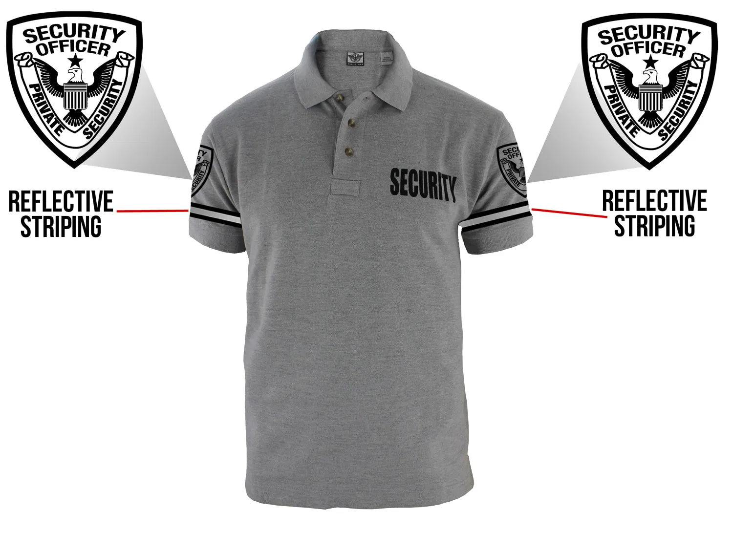Customizable Poly Cotton Security Polo Shirt