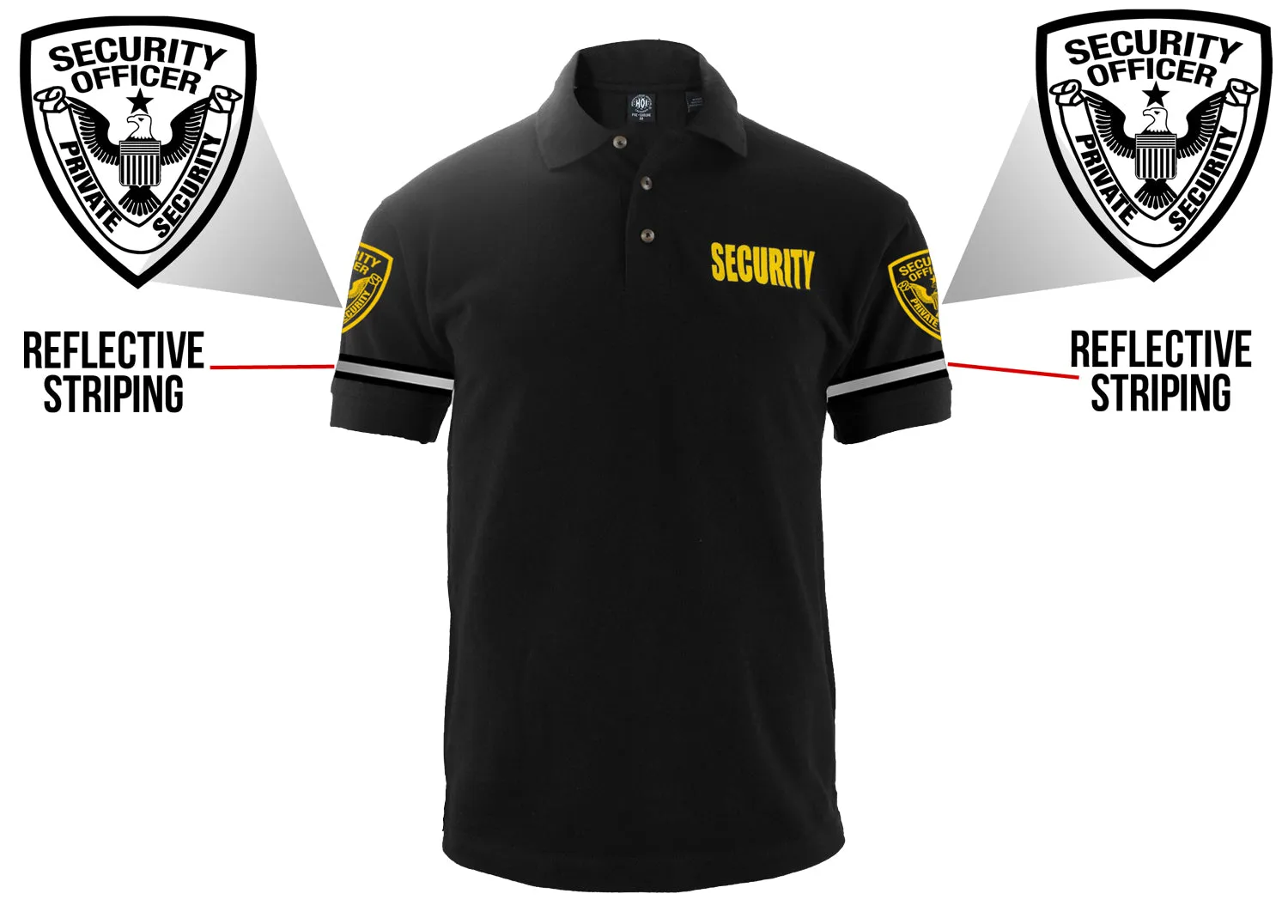 Customizable Poly Cotton Security Polo Shirt