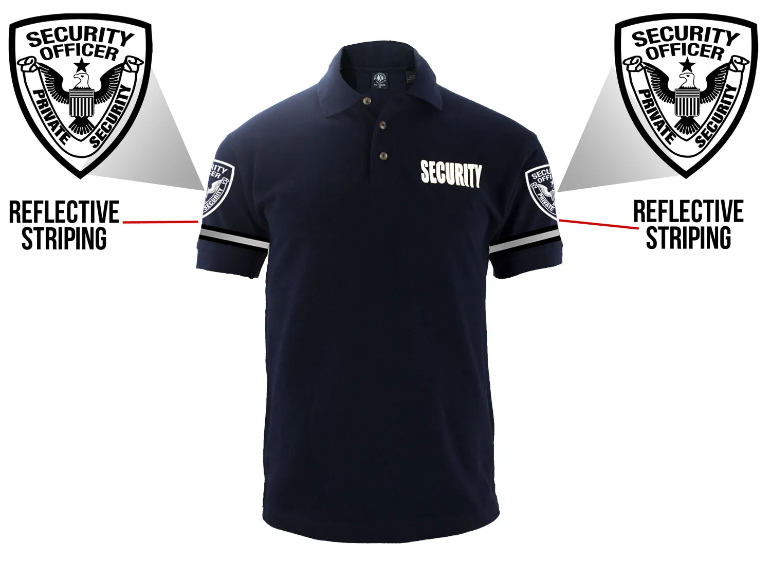 Customizable Poly Cotton Security Polo Shirt