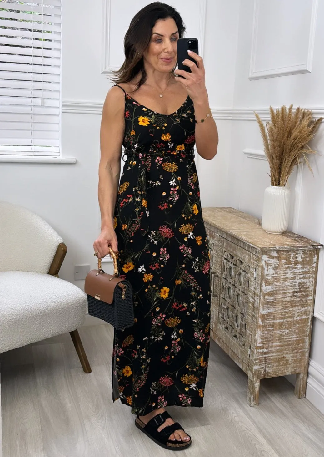Easy Joy Black Vicka Cami Dress
