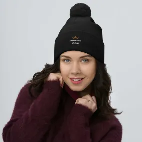 Empowered Woman Pom-Pom Beanie