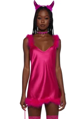 Friend Of The Devil Costume Set - Hot Pink