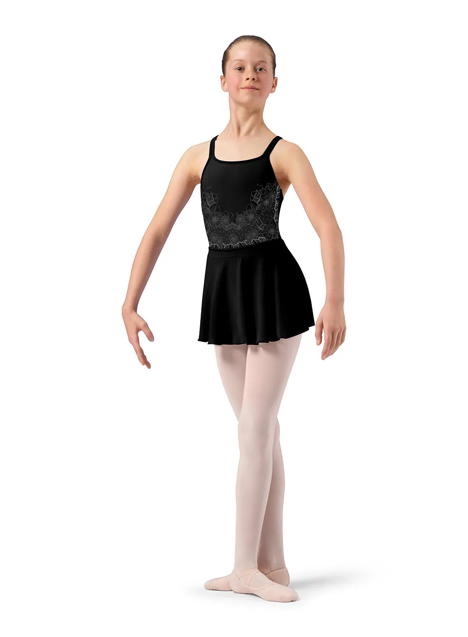 Girls Black Flower & Honey Dress