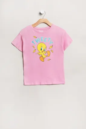 Girls' Tweety The Bird Graphic Classic Tee
