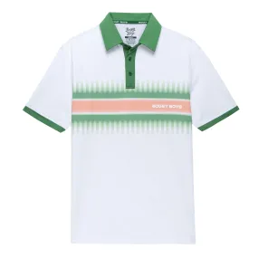 Gradient Stripe Athletic Polo - Stone Green
