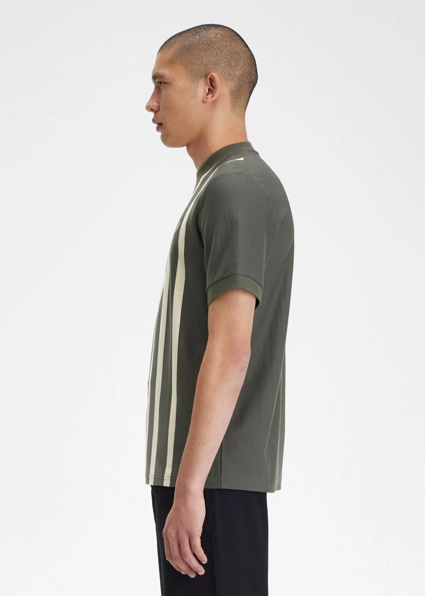 Gradient stripe t-shirt - field green