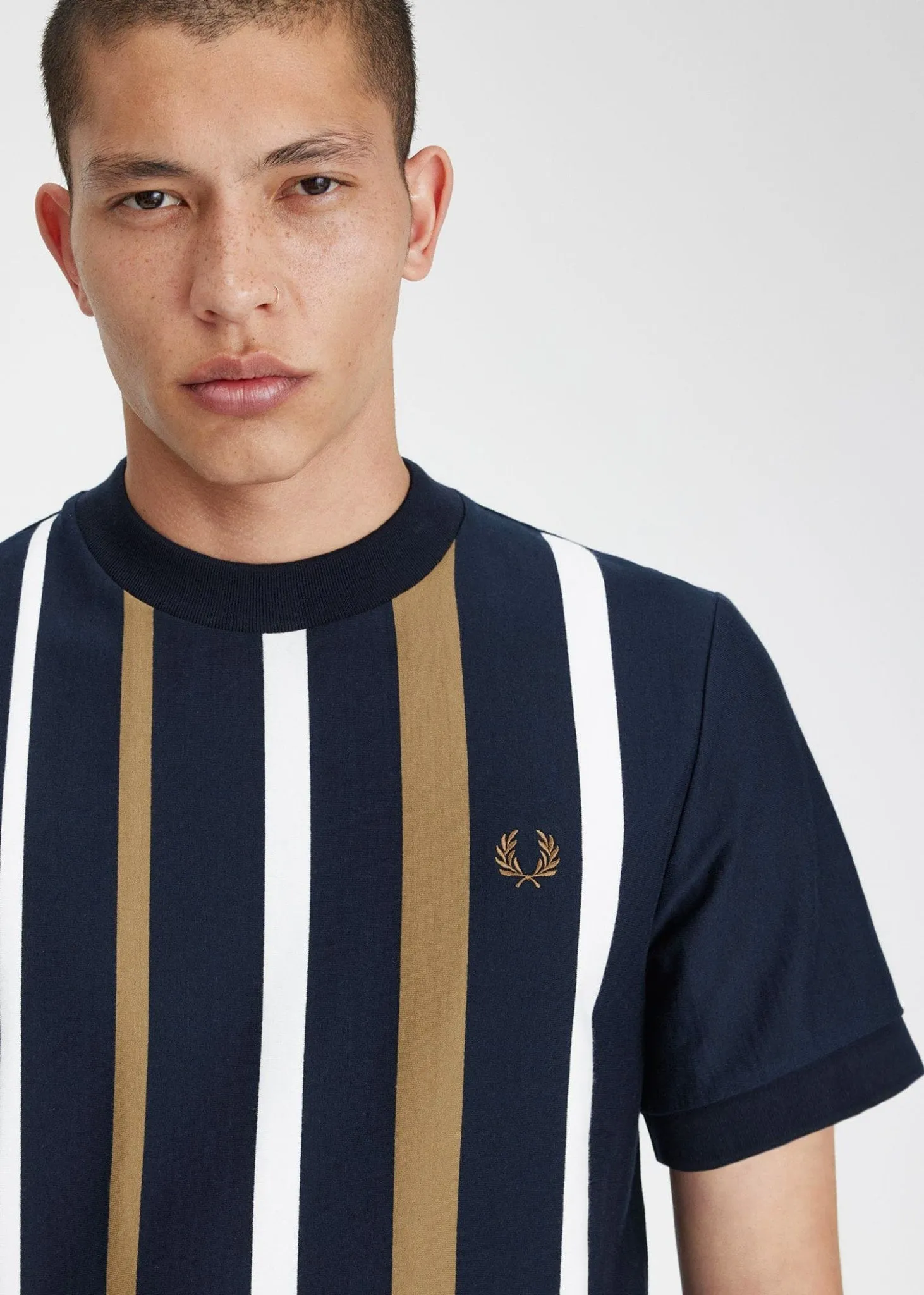 Gradient stripe t-shirt - navy