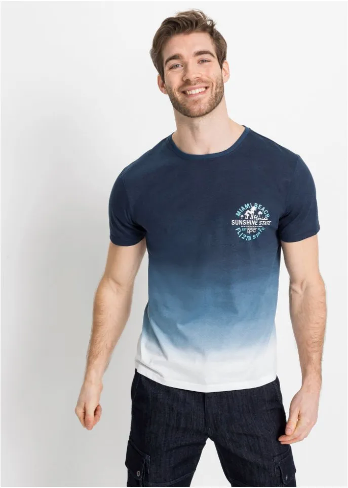 Gradient T-shirt Bpc Bonprix Collection, blue