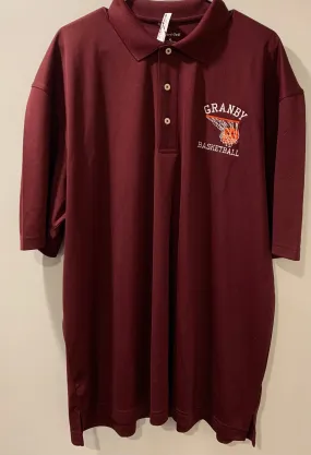 Granby Basketball Maroon Polo Shirt