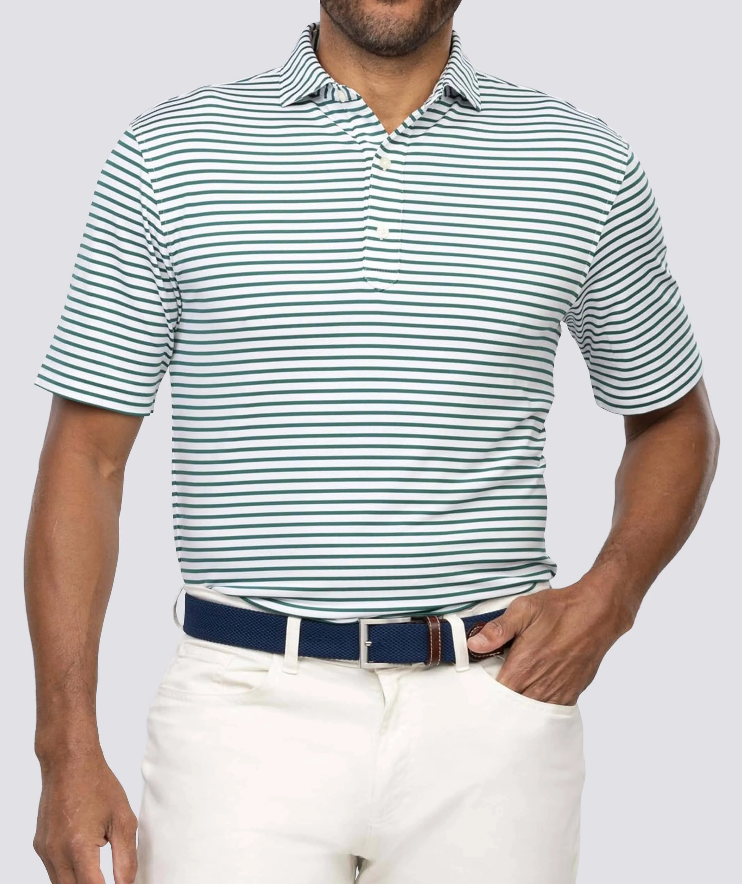 Gus Stripe Performance Polo - Closeout