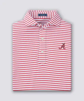 Gus Stripe Performance Polo - University of Alabama