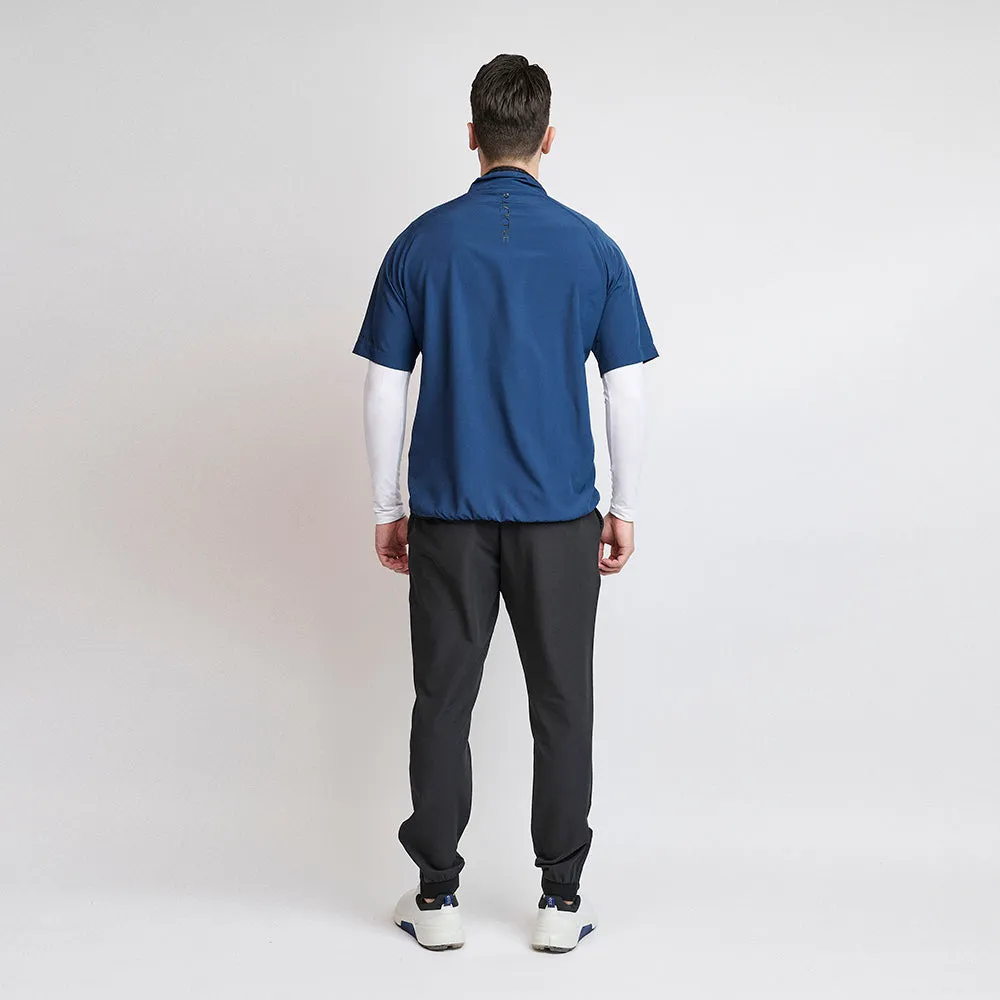 Herre 80G kortærmet Foldbare Windshirt, Marineblå