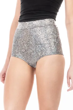 High Waist Hotpants, Silver